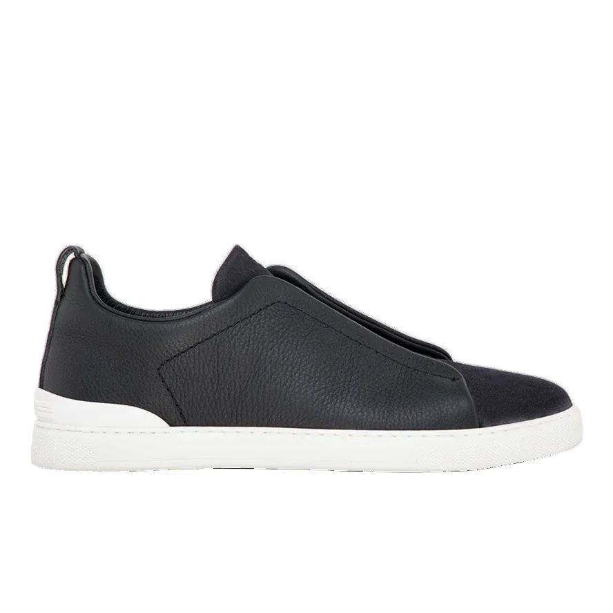Zegna BLACK DEERSKIN TRIPLE STITCH