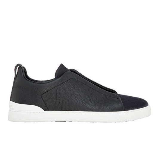 Zegna BLACK DEERSKIN TRIPLE STITCH