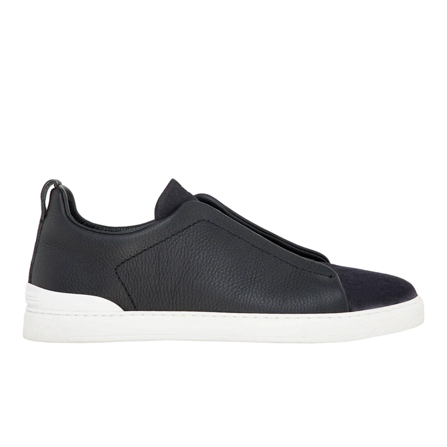 Zegna BLACK DEERSKIN TRIPLE STITCH