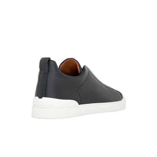 Zegna BLACK DEERSKIN TRIPLE STITCH