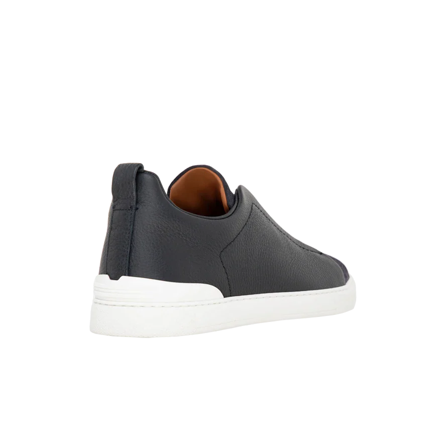 Zegna BLACK DEERSKIN TRIPLE STITCH