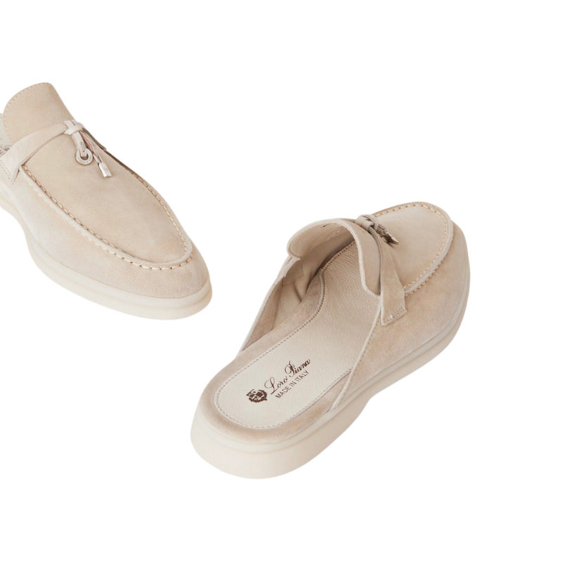 Loro piana Babouche Charms Walk Loafer Linen