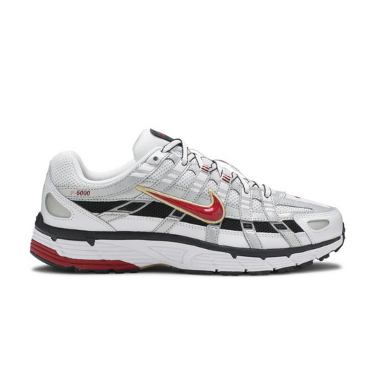 Nike P-6000 Metallic Silver Red