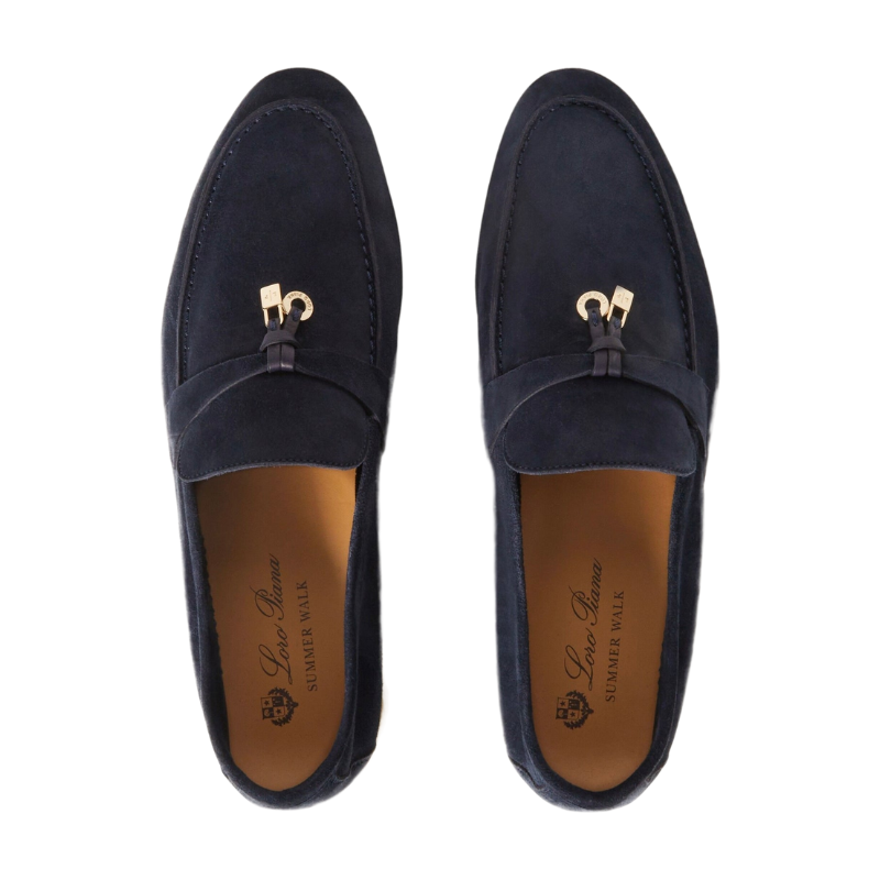 Loro Piana Summer Charms Walk Loafer Argo Blue Melange (W948)