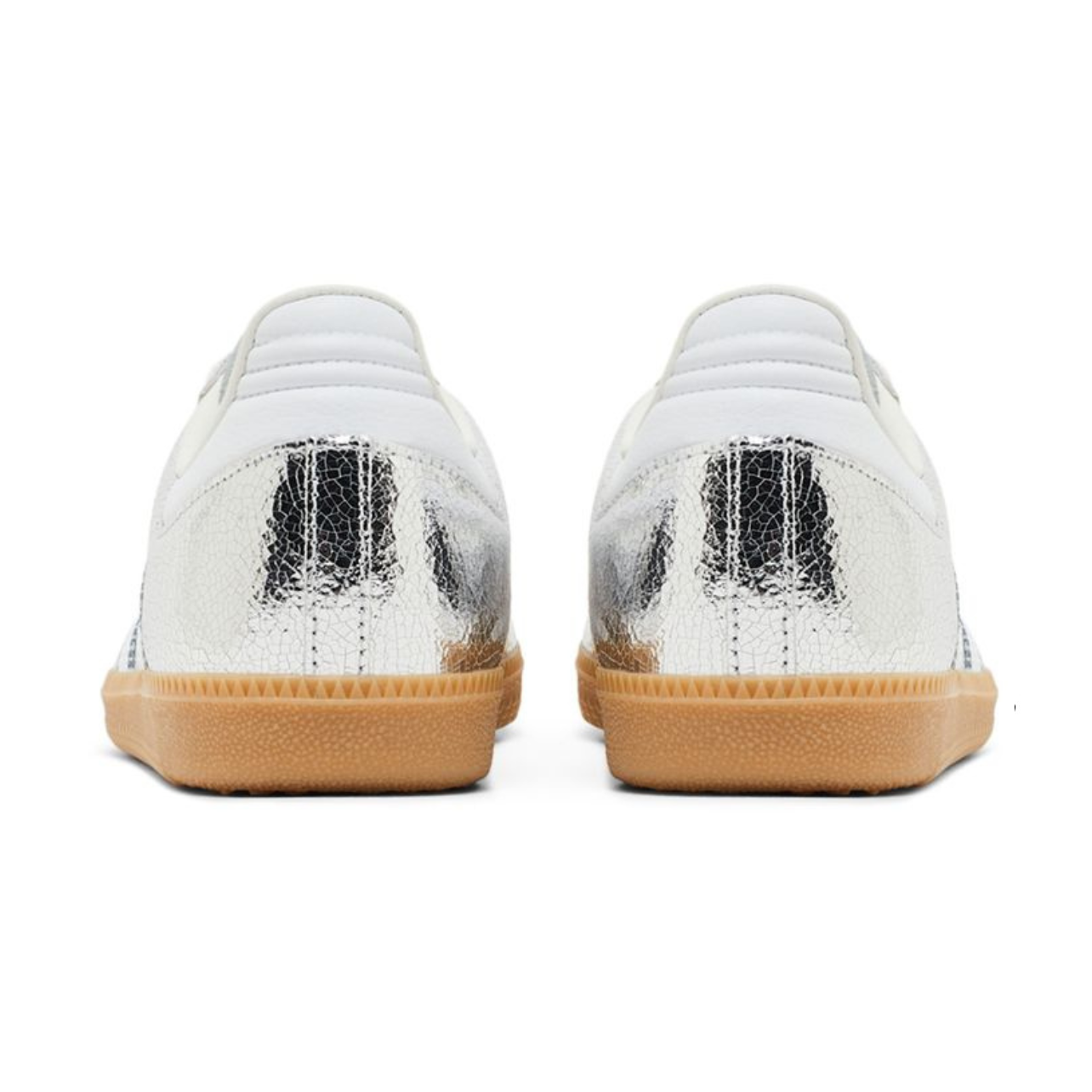 Adidas Samba OG Silver Metallic Cracked Leather