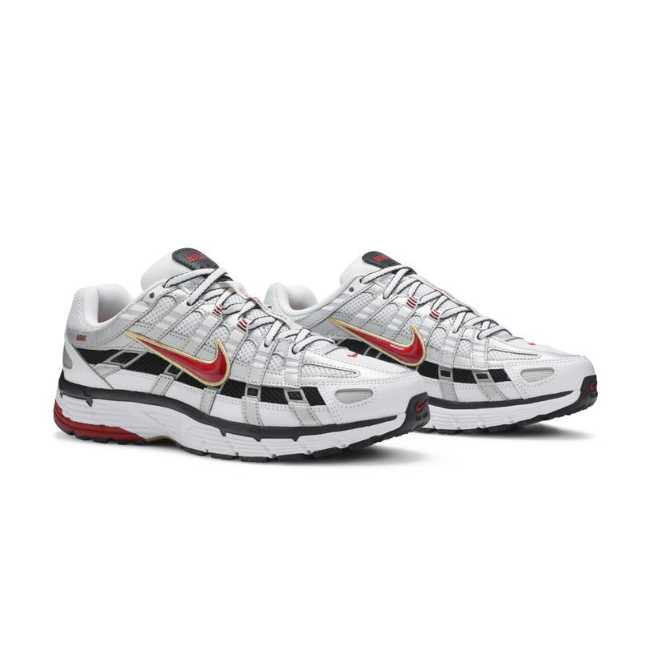 Nike P-6000 Metallic Silver Red