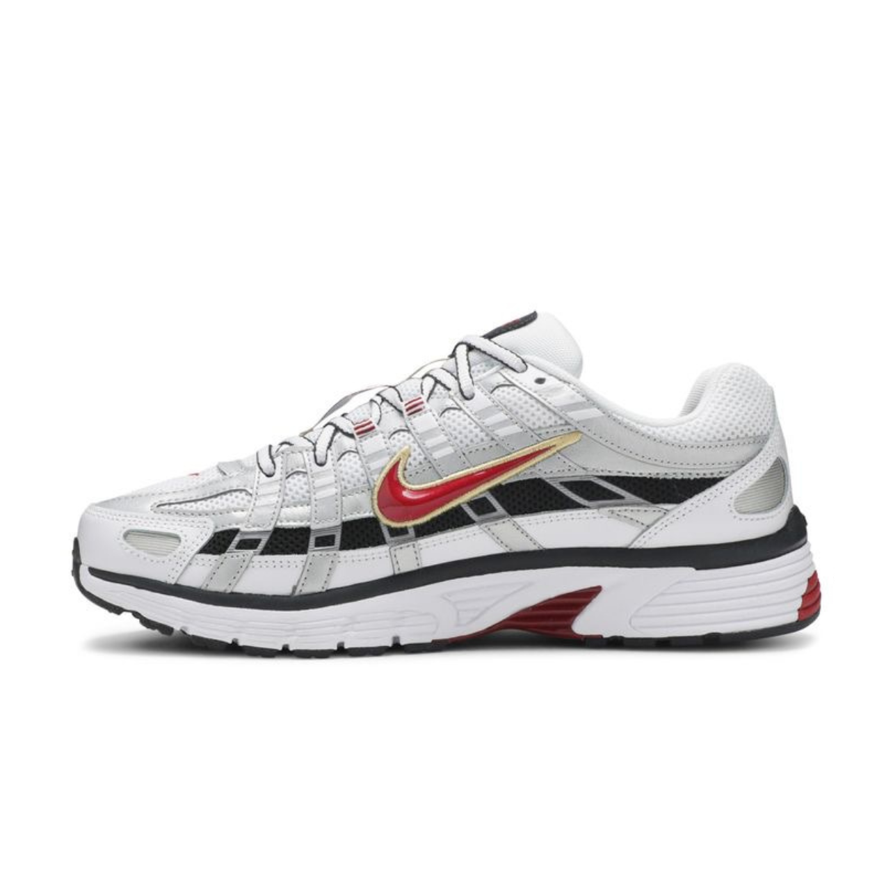 Nike P-6000 Metallic Silver Red