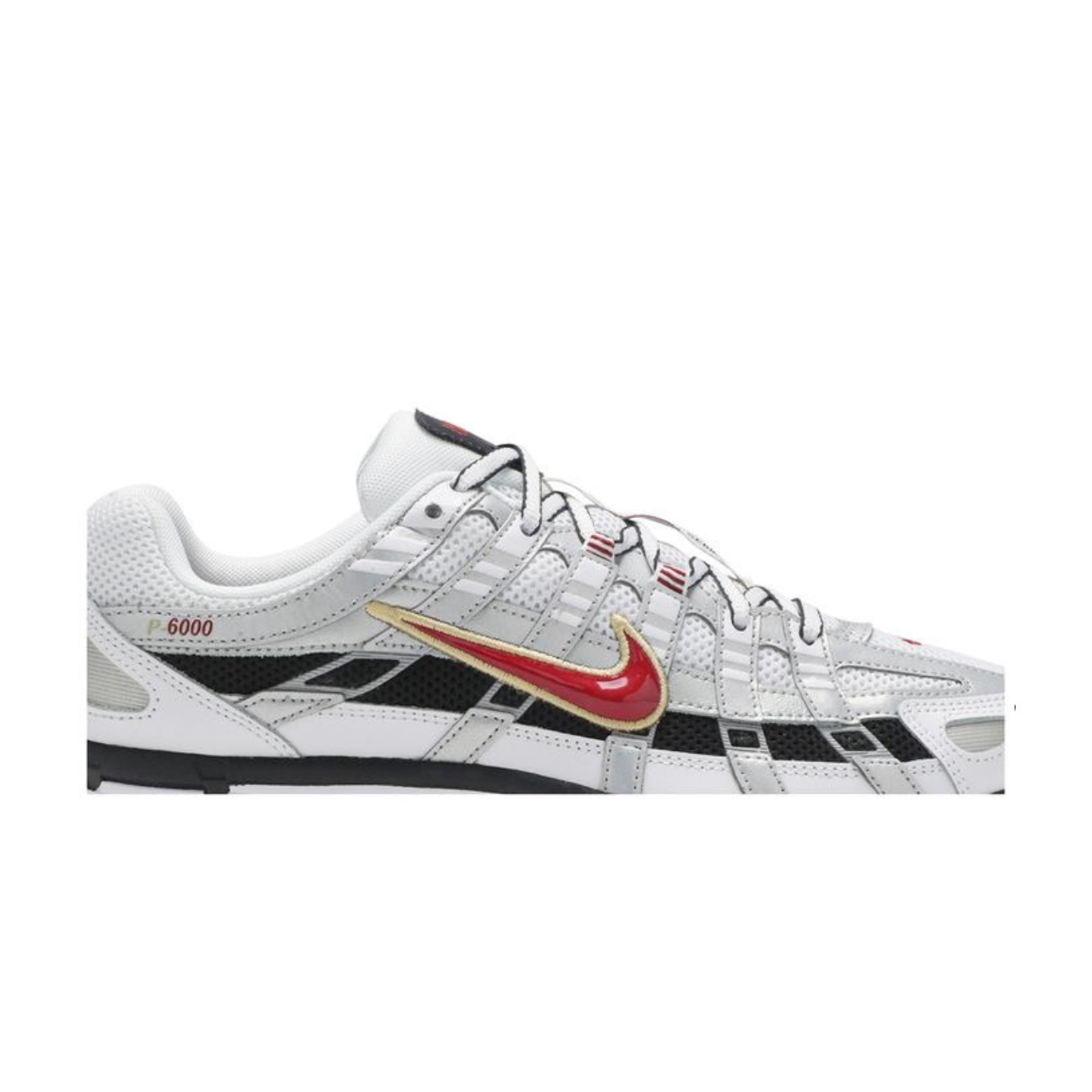 Nike P-6000 Metallic Silver Red