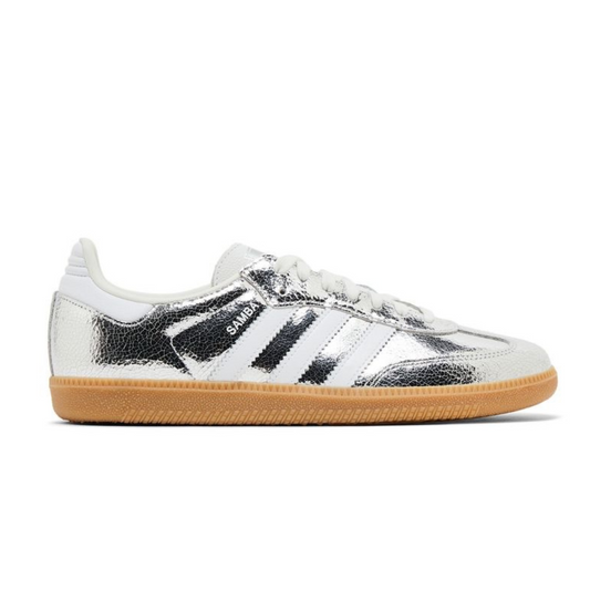 Adidas Samba OG Silver Metallic Cracked Leather