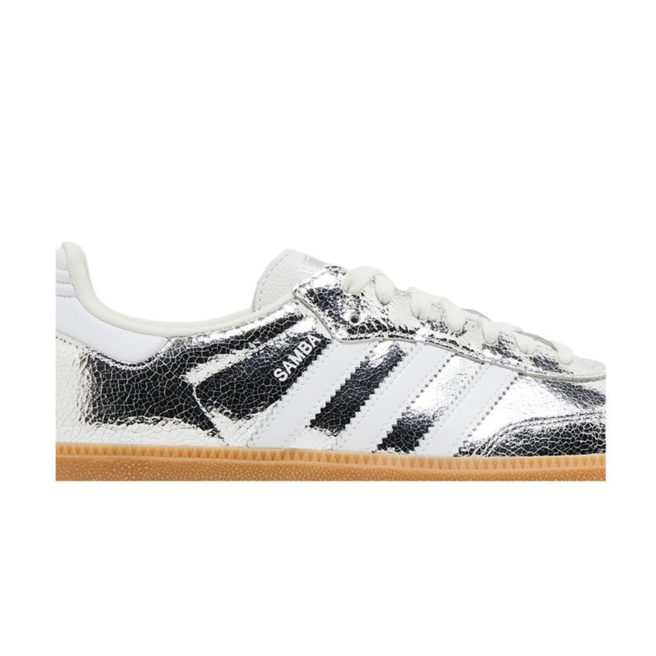 Adidas Samba OG Silver Metallic Cracked Leather