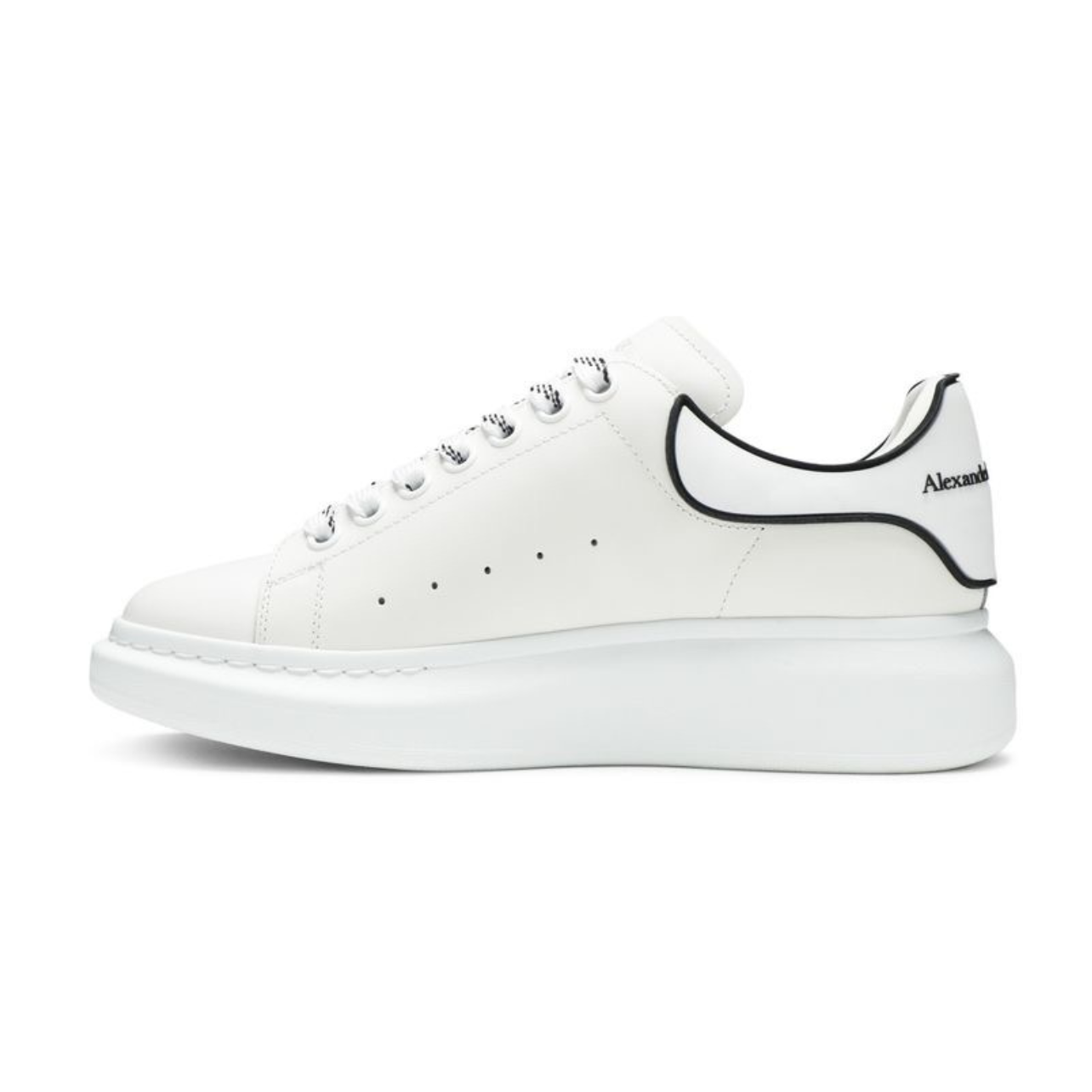 Alexander McQueen Oversized Sneaker New Tech Calf White Black