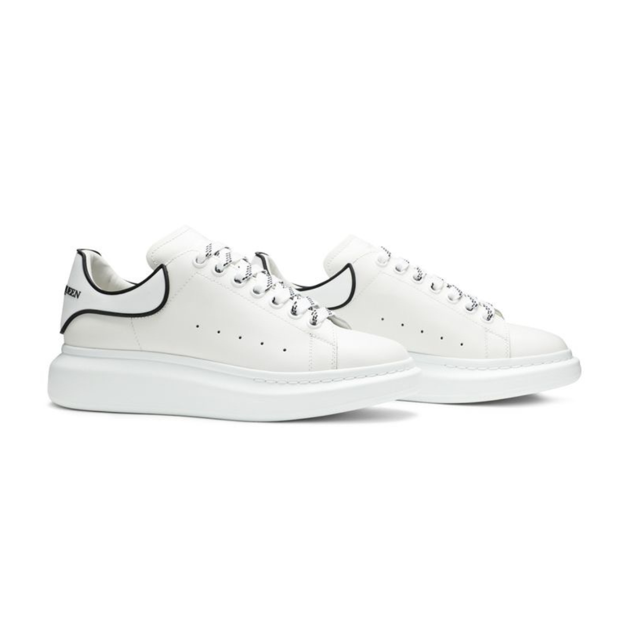 Alexander McQueen Oversized Sneaker New Tech Calf White Black