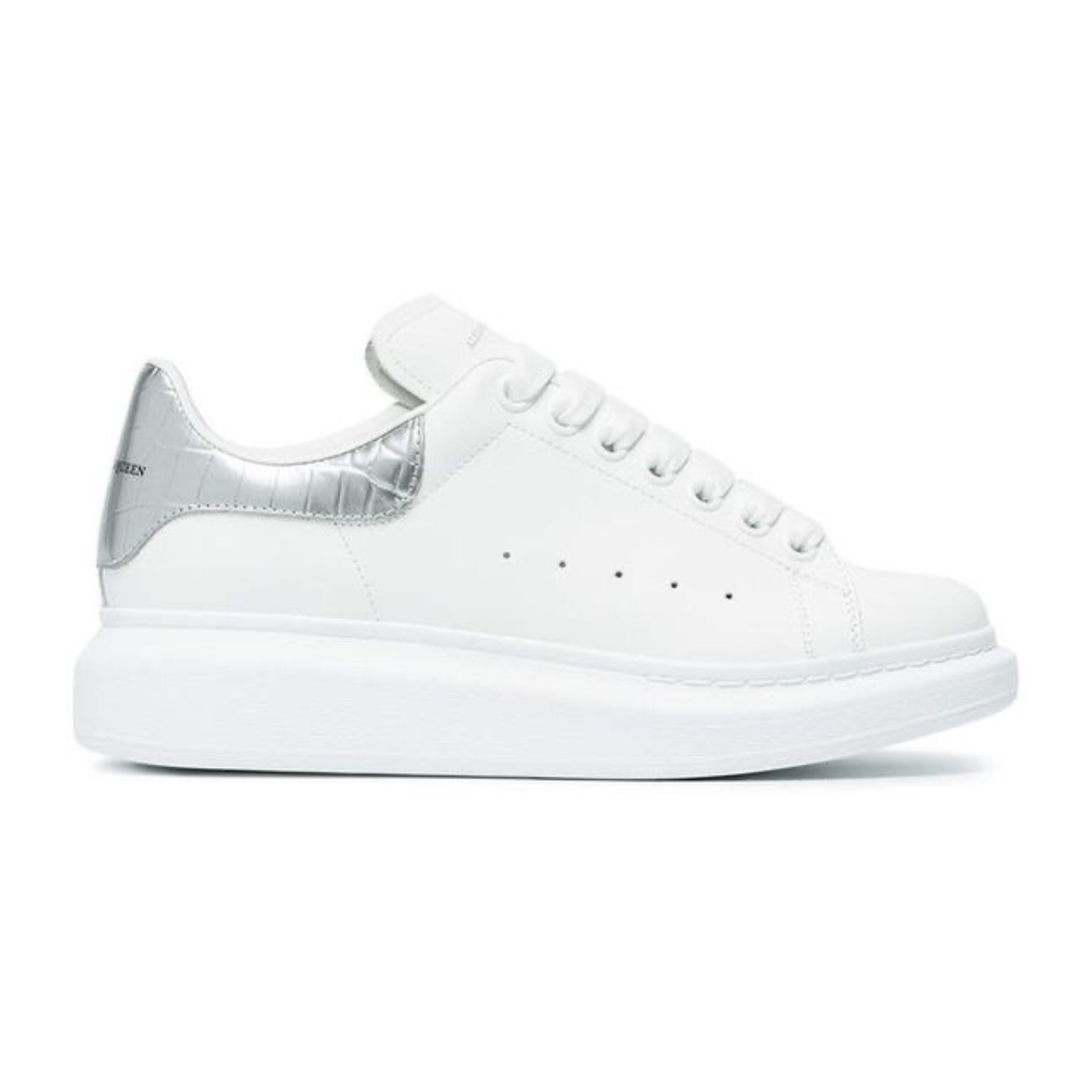Alexander McQueen Oversized Sneaker White Sliver