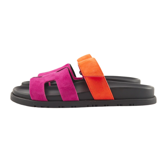 Hermes Chypre Sandal Rose Chapas / Orange Synthétique