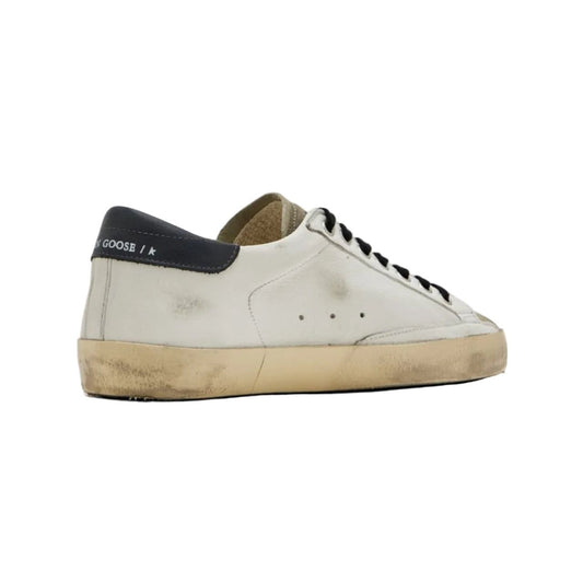 Golden Goose Super-Star in nappa leather with light blue suede star and gray leather heel tab